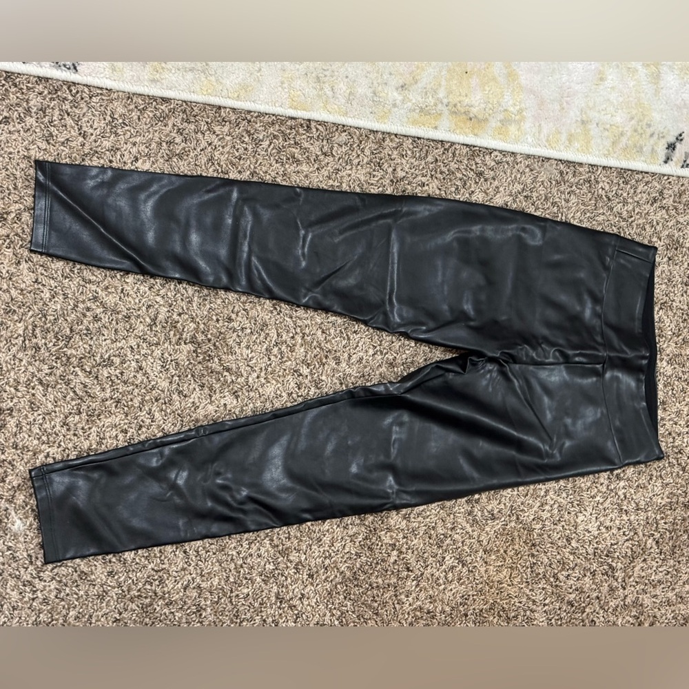 Abercrombie & Fitch Black Faux Leather Pants